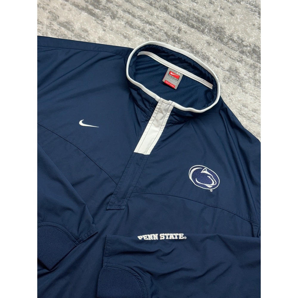 Nike Penn State Windbreaker Pullover Mens XL Blue NCAA Nittany Lions 1/4 Zip